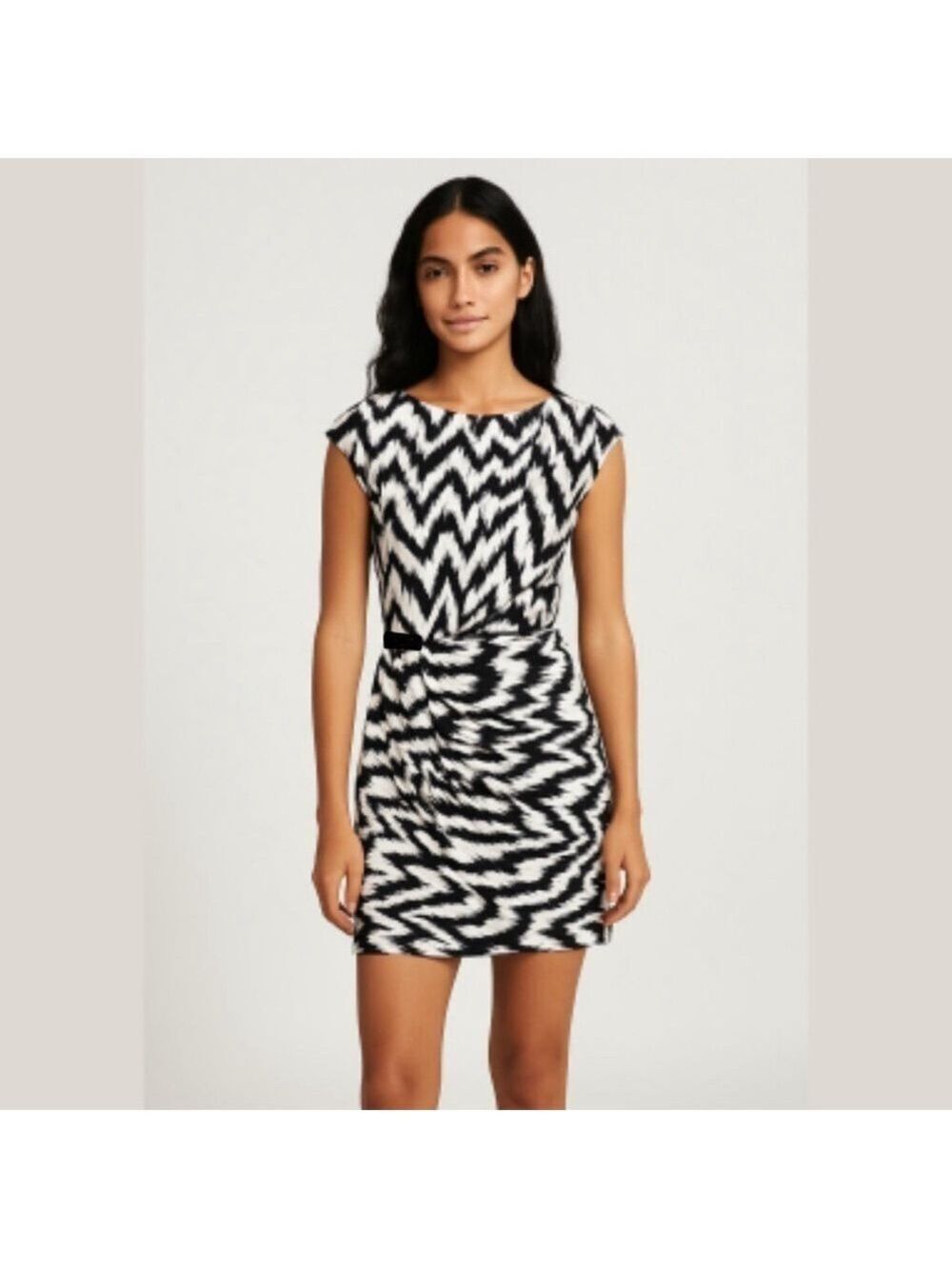 ARMANI Exchange Black & White Printed Dress Size 2